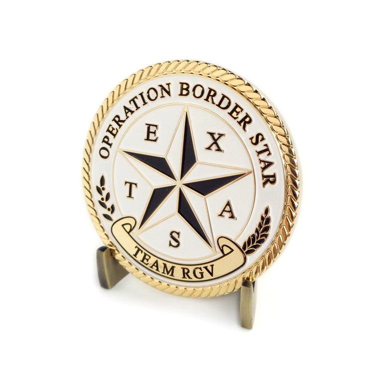 Gold Star-Shaped Commemorative Metal Coin