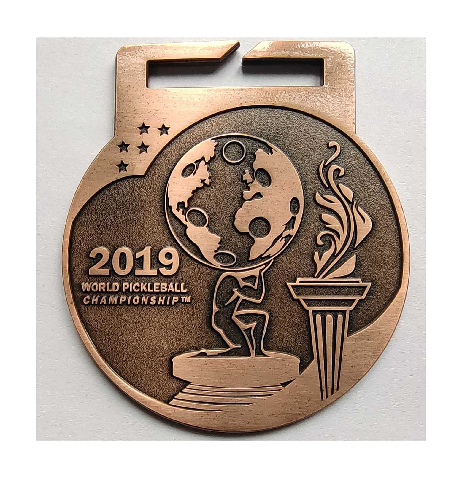 Bronze Custom Metal Medal with Globe Design