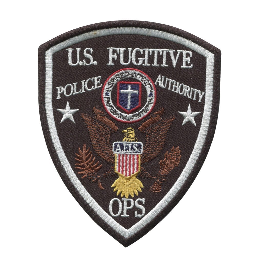 US Fugitive Police Authority Shield Patch with Eagle and Stars