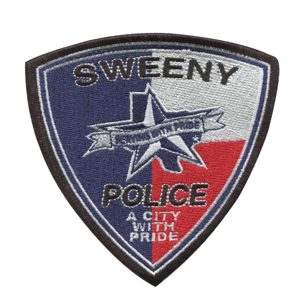 "Custom Sweeny Police Patch for College Teams"