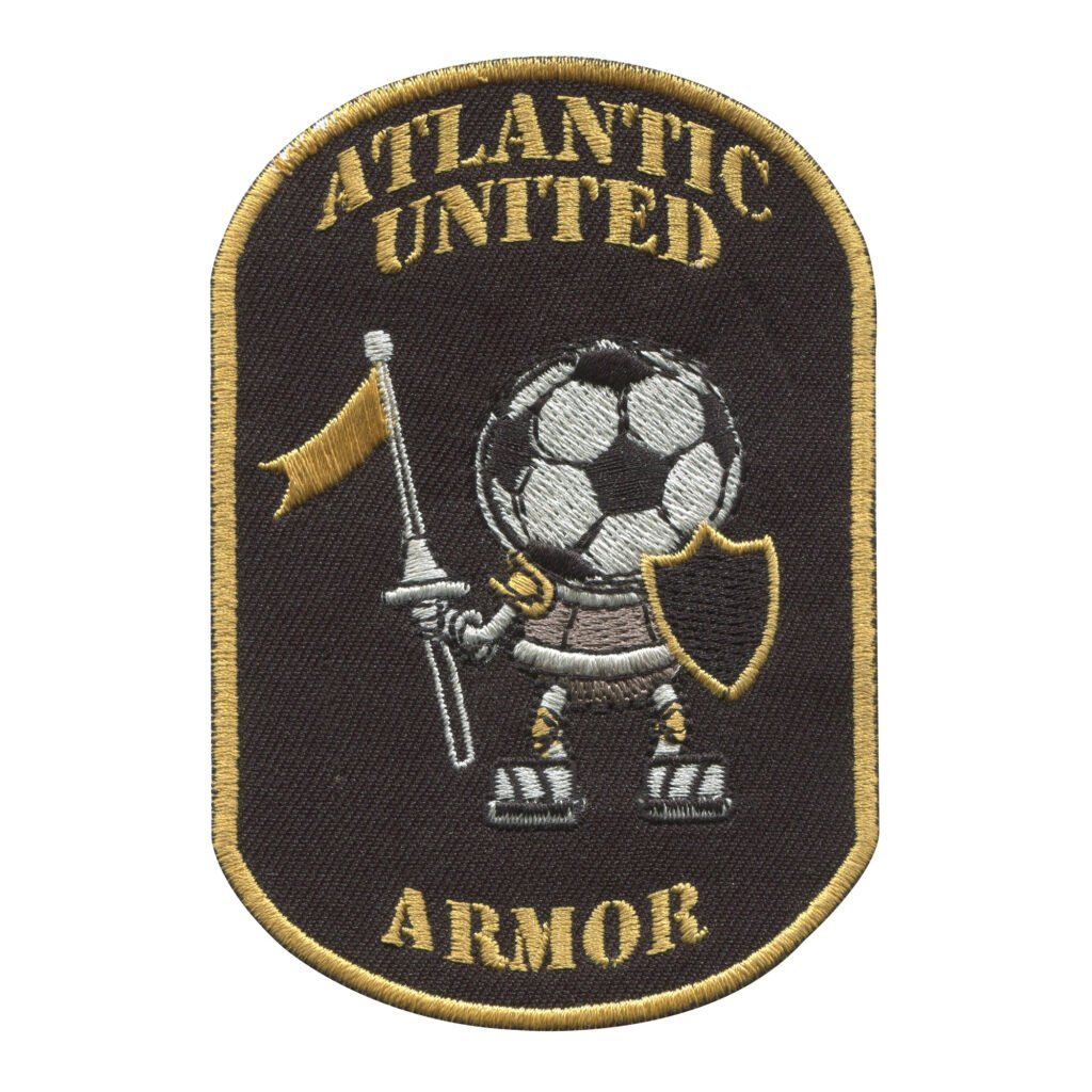 Atlantic United Armor Patch with Knight and Soccer Ball