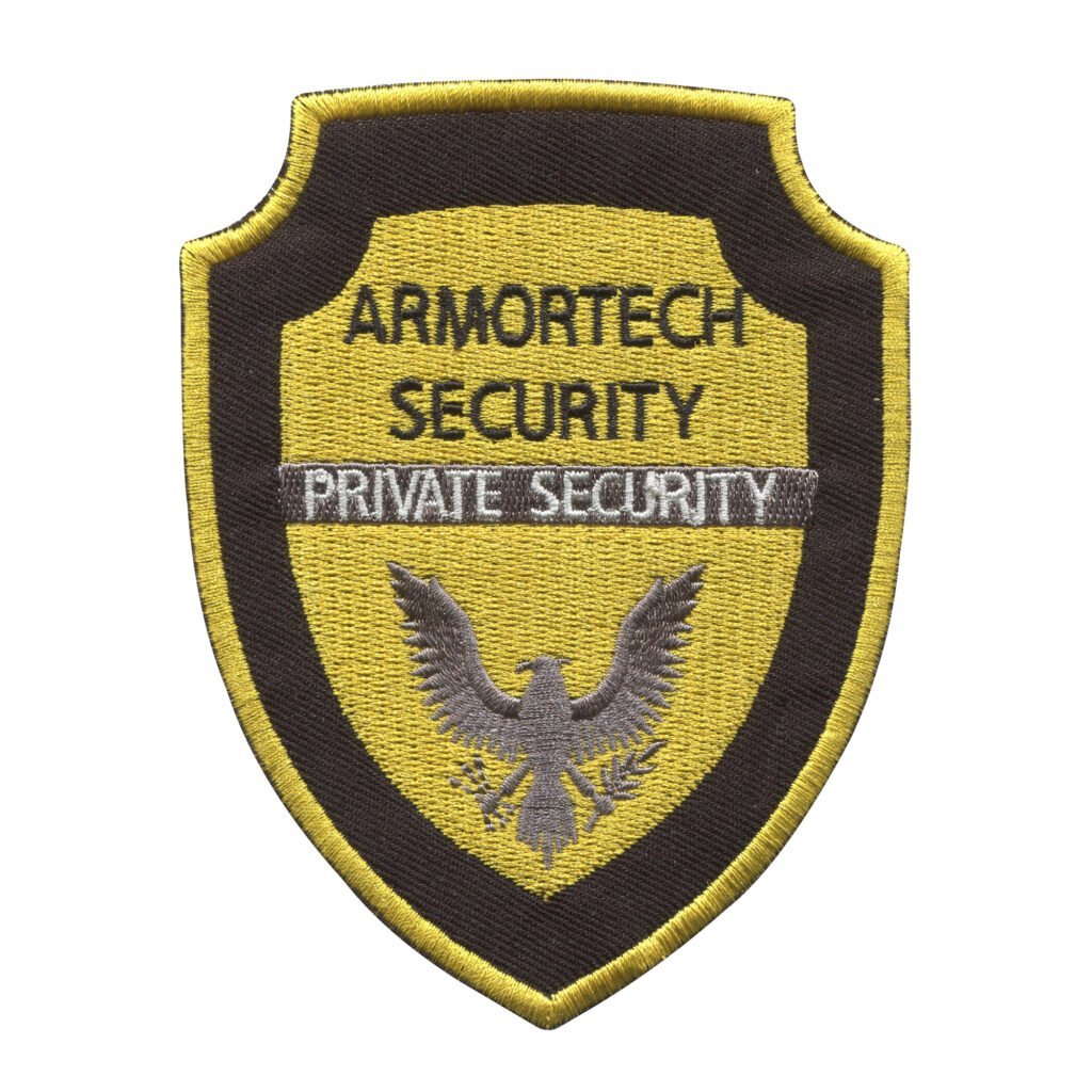 "Armortech Private Security Shield Patch with Eagle Emblem"