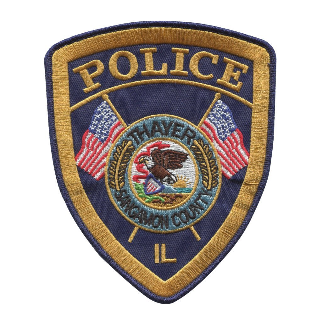"Thayer American County Police Patch with USA Flags"