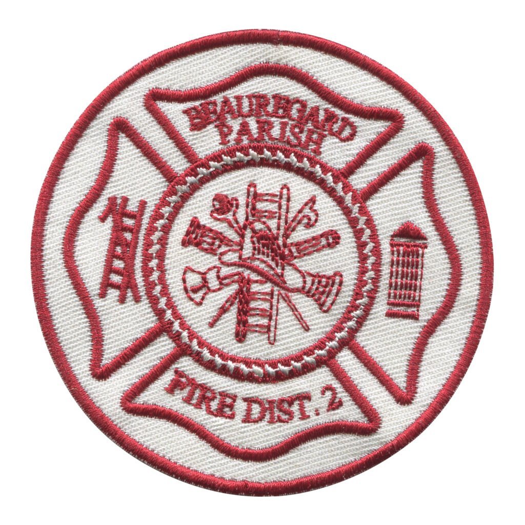 "Beauregard Parish Fire District 2 Maltese Cross Patch"