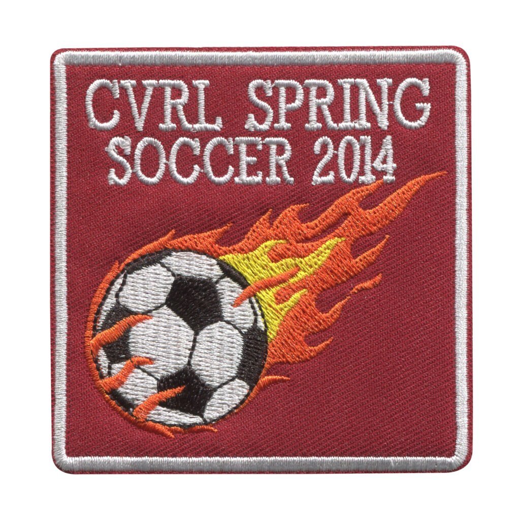 CVRL Spring Soccer 2014 Patch with Flaming Soccer Ball