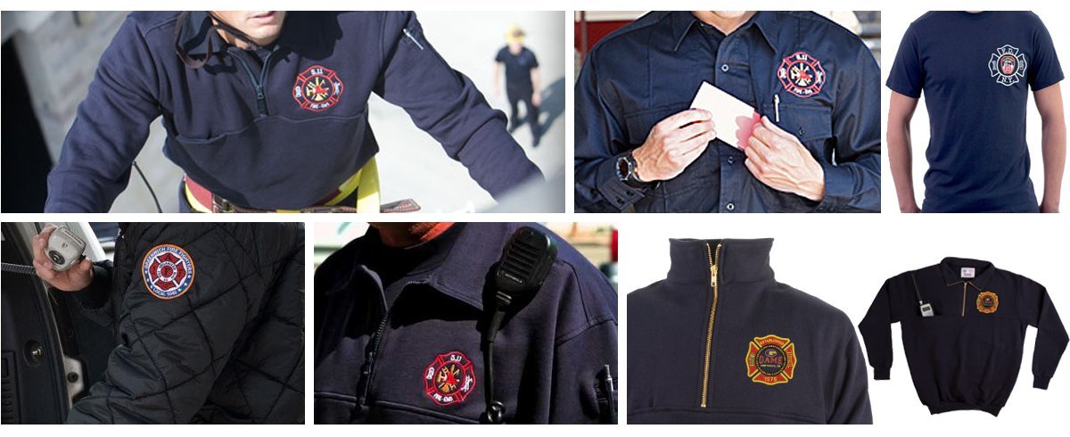 "Custom Fire Department Uniforms Featuring Durable and Professional Firefighter Patches"