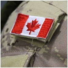 "Canadian Maple Leaf Flag Patch for Military Uniforms"