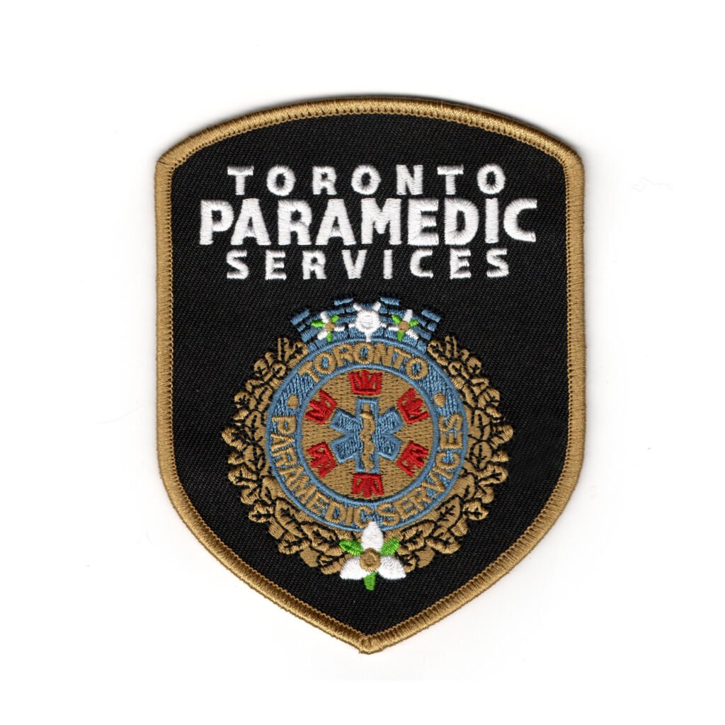 "Toronto Paramedic Services embroidered patches, durable and professional"